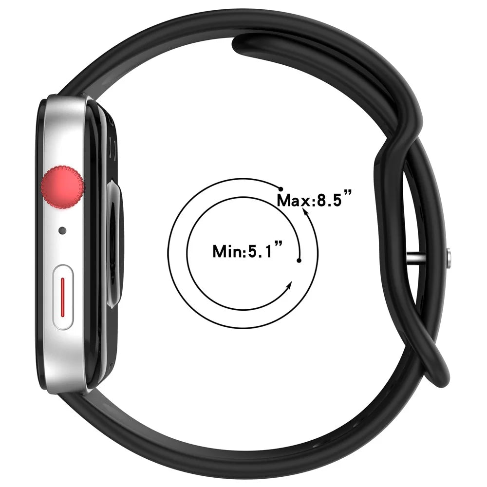 Replacement Strap for Huawei Watch Fit 4 / 3 Silicone Watch Band - Black - 7