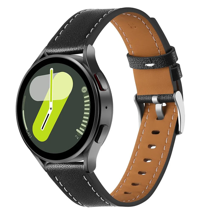 For Huawei Watch GT 5 46mm Watch Band 22mm Adjustable Genuine Cow Leather Strap - Black - 2