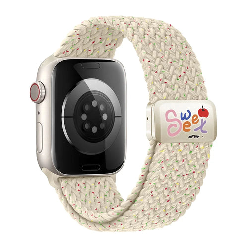 Nylon Strap for Apple Watch Series 11 10 42mm / 9 8 7 41mm / SE3 SE2 SE 6 5 4 40mm / 3 2 1 38mm Magnetic Buckle Braided Watch Band - Colorful - 1