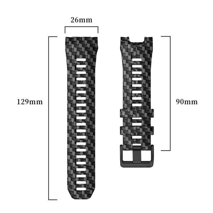 For Garmin Instinct 3 45mm Silicone Watch Band Camouflage Replacement Strap - Black Gey Camouflage - 6