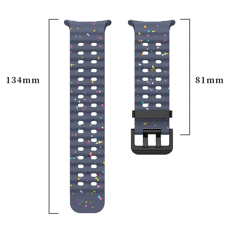 For Samsung Galaxy Watch Ultra2 47mm / Watch Ultra (2025) 47mm / Watch Ultra 47mm Replacement Strap Color Confetti Design Silicone Watch Band - Orange - 7