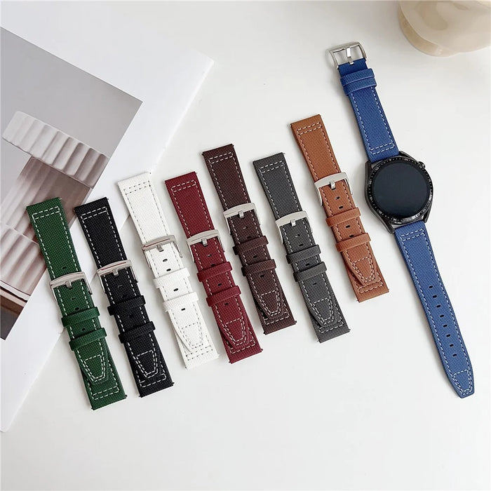 For Huawei Watch GT 5 41mm Watch Band 18mm Adjustable Leather Wrist Strap - Blue - 5