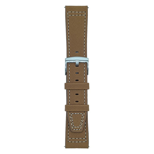 For Samsung Galaxy Watch7 44mm / 40mm Watch Band 20mm Adjustable Leather Wrist Strap - Dark Brown - 1