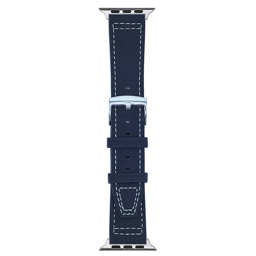 Watch Band for Apple Watch Series 11 10 42mm / 9 8 7 41mm / SE3 SE2 SE 6 5 4 40mm / 3 2 1 38mm Adjustable Leather Wrist Strap - Black - 1