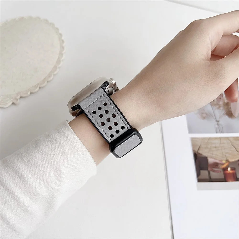 Watch Band For Apple Watch Ultra 3 2 1 49mm / Series 11 10 46mm / 9 8 7 45mm / SE3 SE2 SE 6 5 4 44mm / 3 2 1 42mm Square Magnetic Buckle Silicone Strap - Black - 3