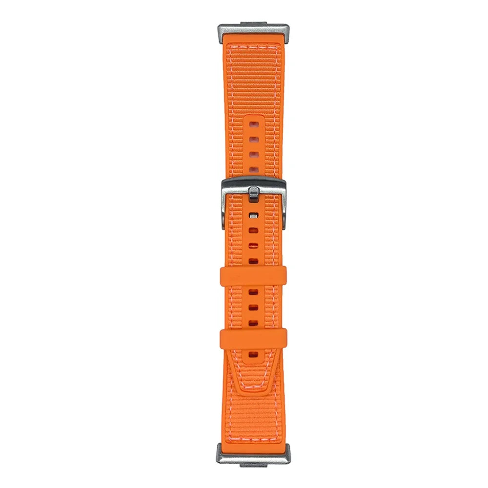 Adjustable Strap for Huawei Watch Fit 3 Silicone Nylon Watch Band - Orange - 1