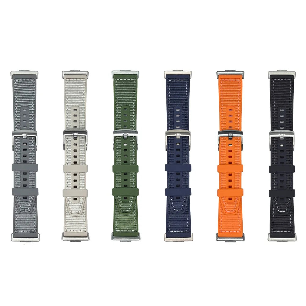 Adjustable Strap for Huawei Watch Fit 3 Silicone Nylon Watch Band - Orange - 4