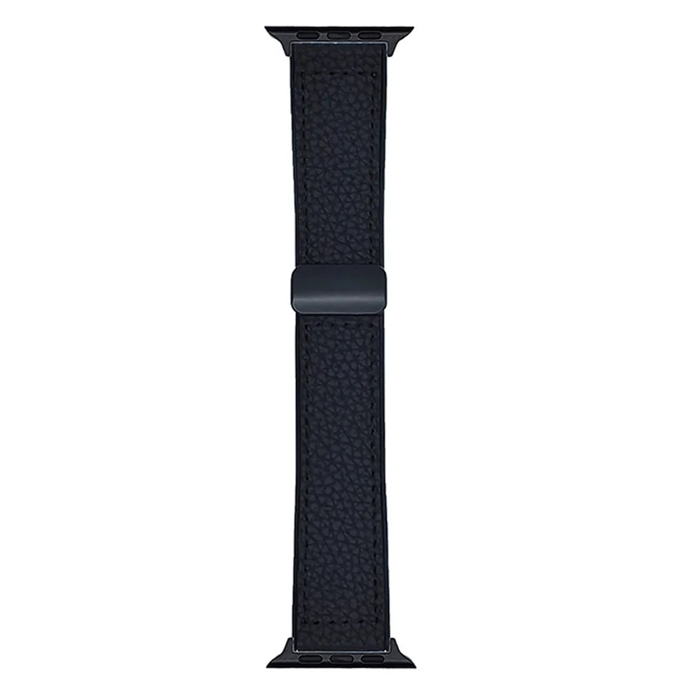 Watch Band For Apple Watch Ultra 3 2 1 49mm / Series 11 10 46mm / 9 8 7 45mm / SE3 SE2 SE 6 5 4 44mm / 3 2 1 42mm Magnetic Buckle Silicone Strap - Black - 1