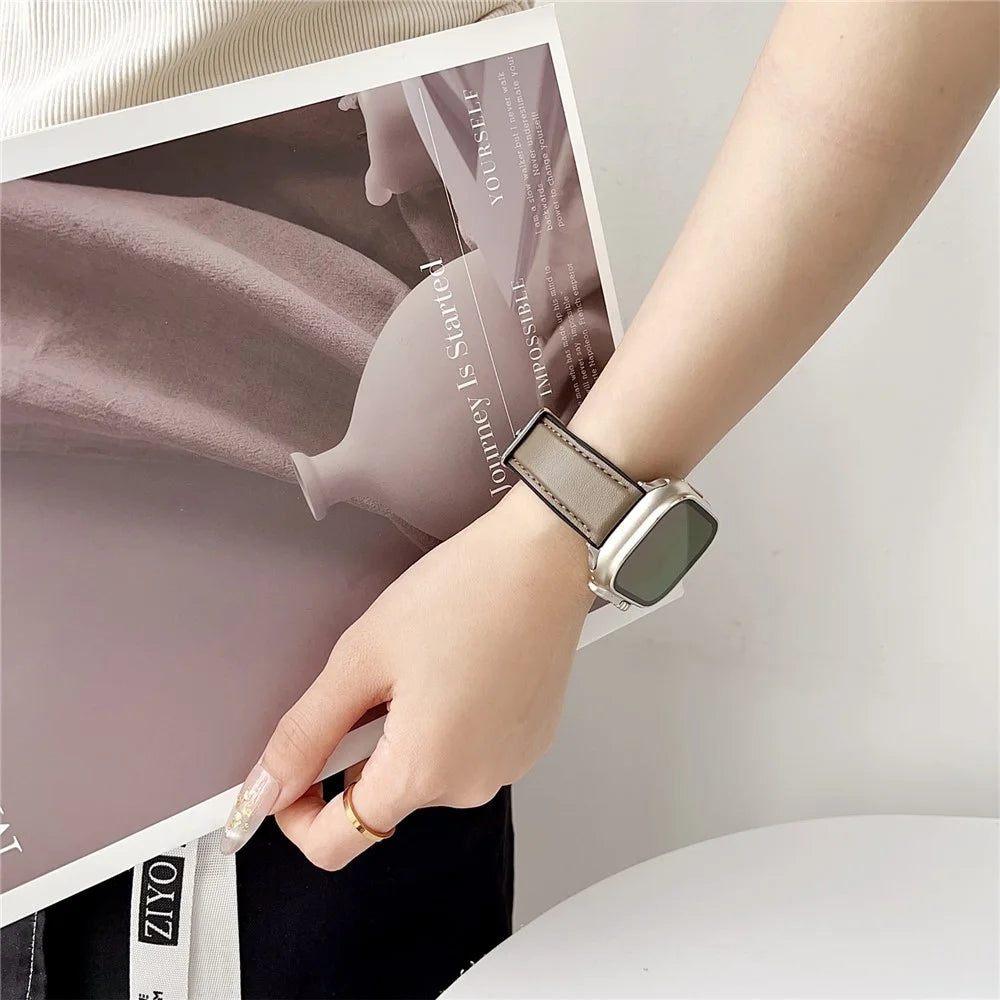 Watch Band for Apple Watch Series 11 10 42mm / 9 8 7 41mm / SE3 SE2 SE 6 5 4 40mm / 3 2 1 38mm Napa Texture PU Covered Silicone Strap - Black - 7