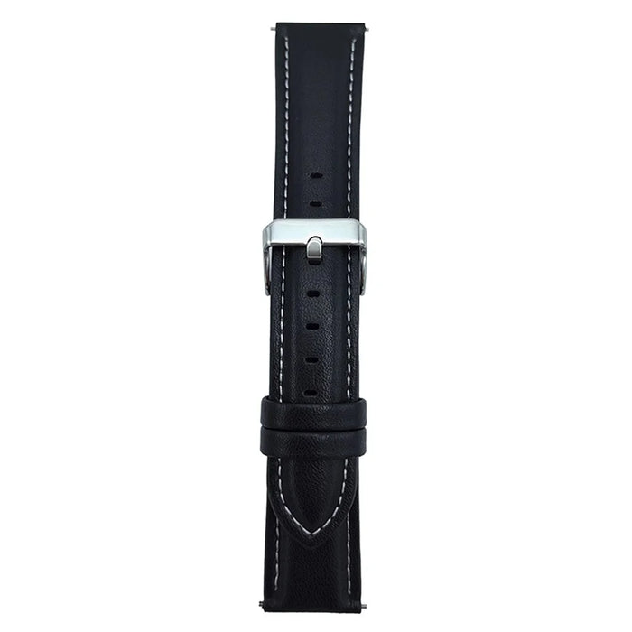 For Huawei Watch GT 5 41mm Nappa Texture Watch Band 18mm Adjustable Leather Wrist Strap - Black - 1