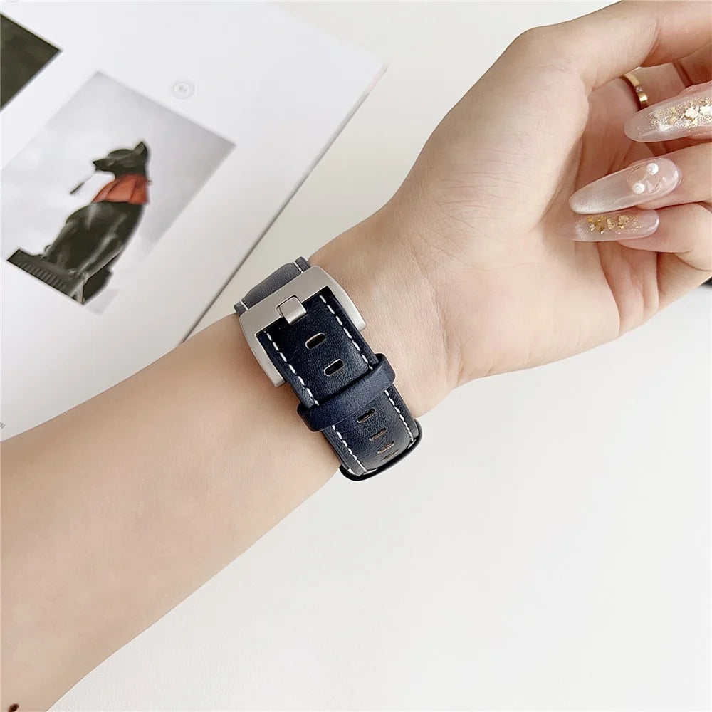 Genuine Leather Watchband For Apple Watch Series 11 10 42mm / 9 8 7 41mm / SE3 SE2 SE 6 5 4 40mm / 3 2 1 38mm Wrist Strap Replacement - Light Brown - 5