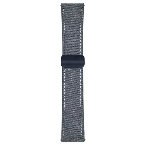 22mm Universal Watch Band For Huawei Watch GT 5 46mm Magnetic Buckle Leather Nylon Wrist Strap - Coffee - 1