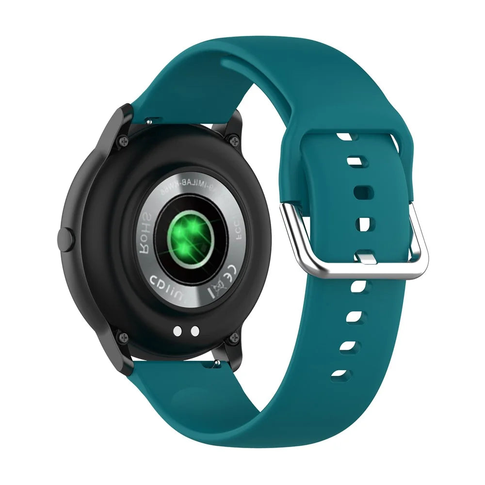 Replacement Sport Smartwatch Strap Silicone Wrist Band Small Size 22mm for YAMAY SW022/Imilab KW66 - Green - 1