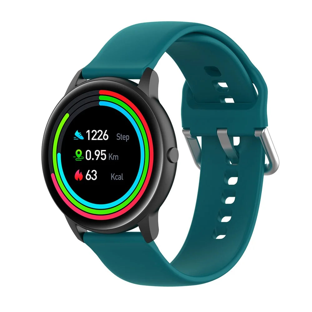 Replacement Sport Smartwatch Strap Silicone Wrist Band Small Size 22mm for YAMAY SW022/Imilab KW66 - Green - 2