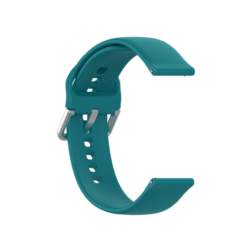 Replacement Sport Smartwatch Strap Silicone Wrist Band Small Size 22mm for YAMAY SW022/Imilab KW66 - Green - 3