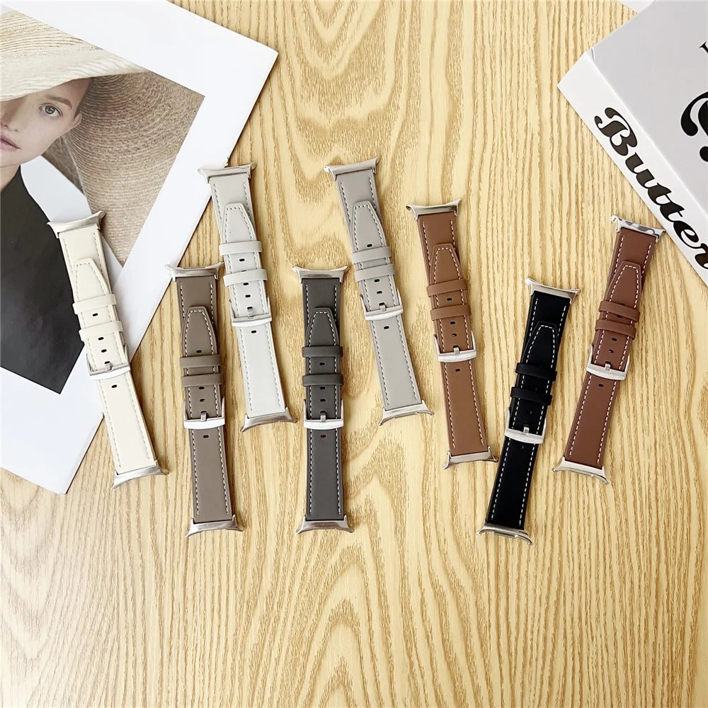 For Samsung Galaxy Watch Ultra2 47mm / Watch Ultra (2025) 47mm / Watch Ultra 47mm Leather Bands Adjustable Watchband Strap Replacement - Earthy Brown - 5