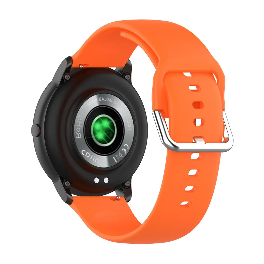 Silicone Sport Watch Band Replacement Wrist Strap Large Size 22mm for YAMAY SW022/Imilab KW66 - Orange - 1