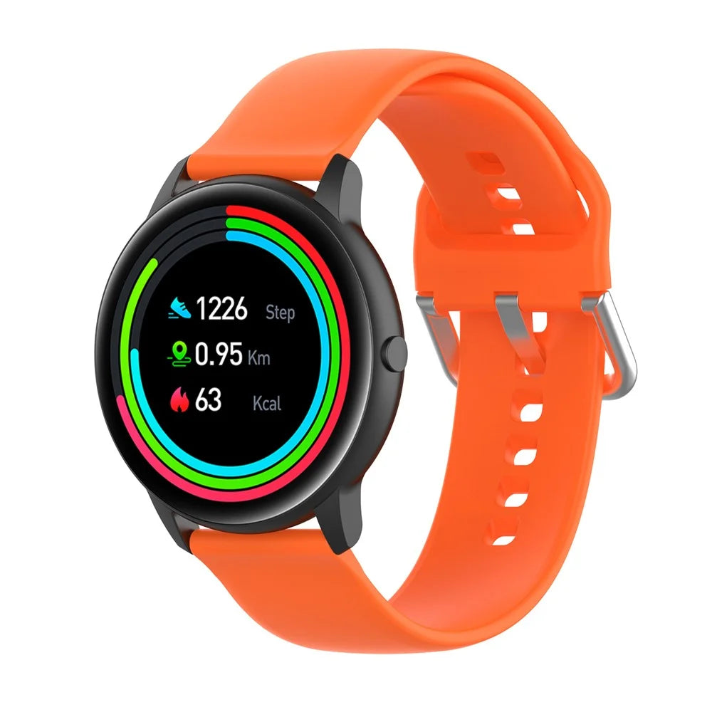 Silicone Sport Watch Band Replacement Wrist Strap Large Size 22mm for YAMAY SW022/Imilab KW66 - Orange - 2