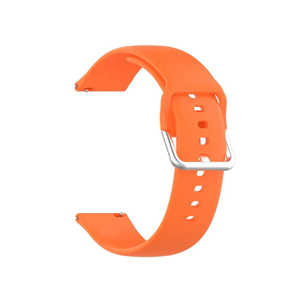 Silicone Sport Watch Band Replacement Wrist Strap Large Size 22mm for YAMAY SW022/Imilab KW66 - Orange - 3