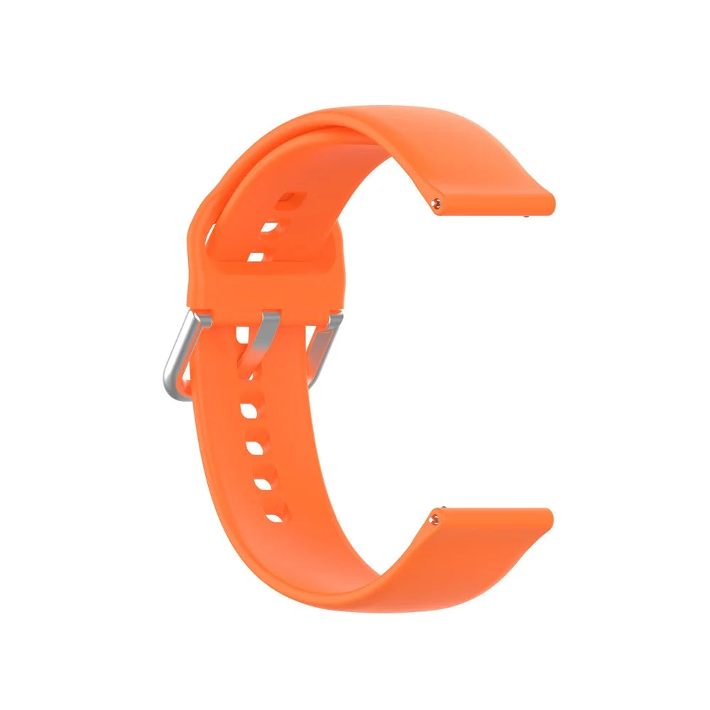 Silicone Sport Watch Band Replacement Wrist Strap Large Size 22mm for YAMAY SW022/Imilab KW66 - Orange - 4