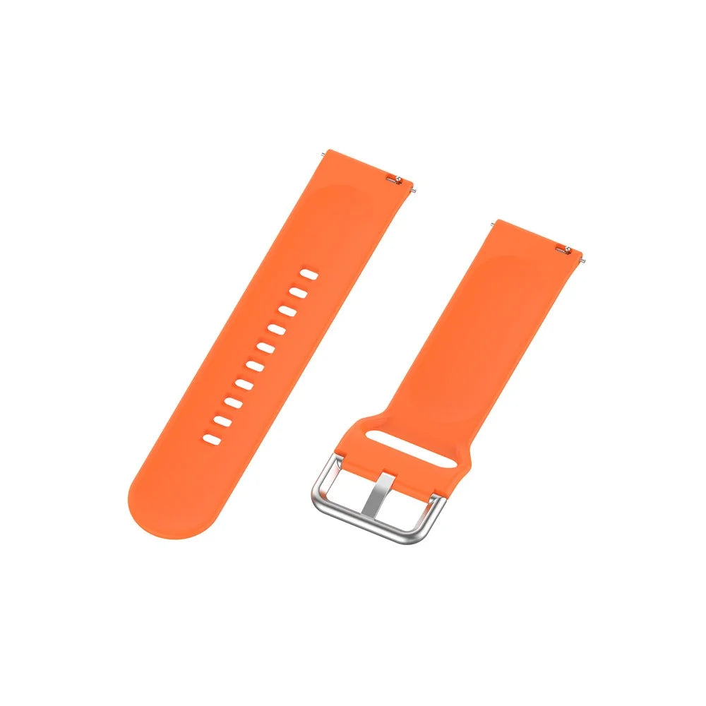 Silicone Sport Watch Band Replacement Wrist Strap Large Size 22mm for YAMAY SW022/Imilab KW66 - Orange - 5