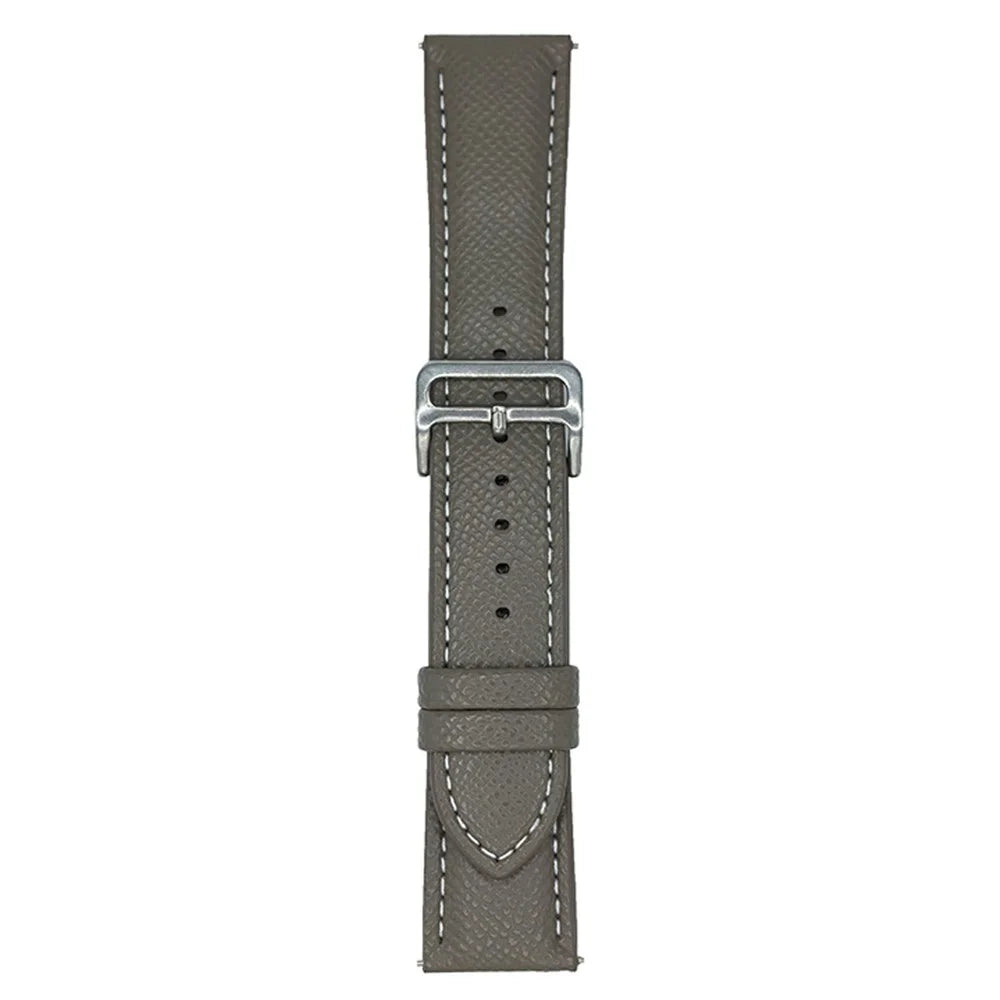 Palm Pattern Leather Watch Bands For Huawei Watch GT 5 41mm Universal 18mm Wrist Strap - Brown - 1