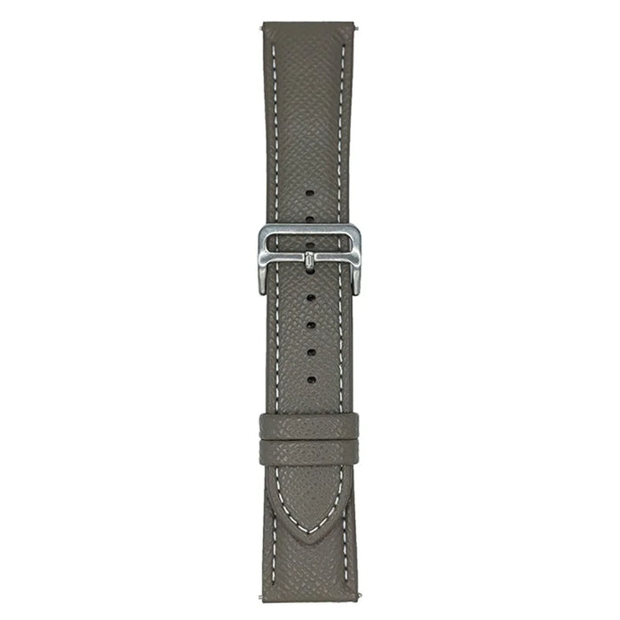 Palm Pattern Leather Watch Bands For Samsung Galaxy Watch7  /  Watch6 Universal 20mm Wrist Strap - Brown - 1