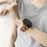 Palm Pattern Leather Watch Bands For Samsung Galaxy Watch7  /  Watch6 Universal 20mm Wrist Strap - Brown - 6