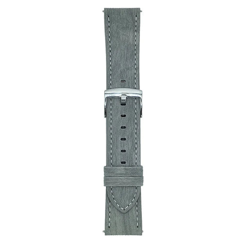 Wood Grain Leather Bands For Huawei Watch GT 5 41mm Universal 18mm Watch Band Wrist Strap - Light Grey - 1