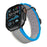Watch Band For Apple Watch Ultra 3 2 1 49mm / Series 11 10 46mm / 9 8 7 45mm / SE3 SE2 SE 6 5 4 44mm / 3 2 1 42mm FIDLOCK Magnetic Nylon Sport Strap - Blue + Grey - 3