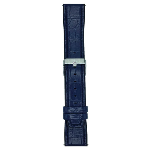 18mm Replacement Strap for Huawei Watch GT 5 41mm / 4 41mm Silicone Watch Band Bamboo Texture PU Covered - Midnight Blue - 1