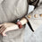 20mm Replacement Strap for Samsung Galaxy Watch7 44mm / 40mm Bamboo Pattern Leather Watch Band - Dark Brown - 3