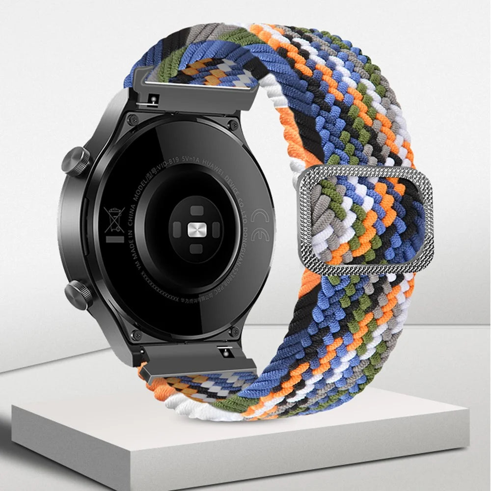 20mm Braided Rope Adjustable Watchband Replacement for Samsung Galaxy Watch Active / Active2 40mm / Watch 42mm - Denim - 2