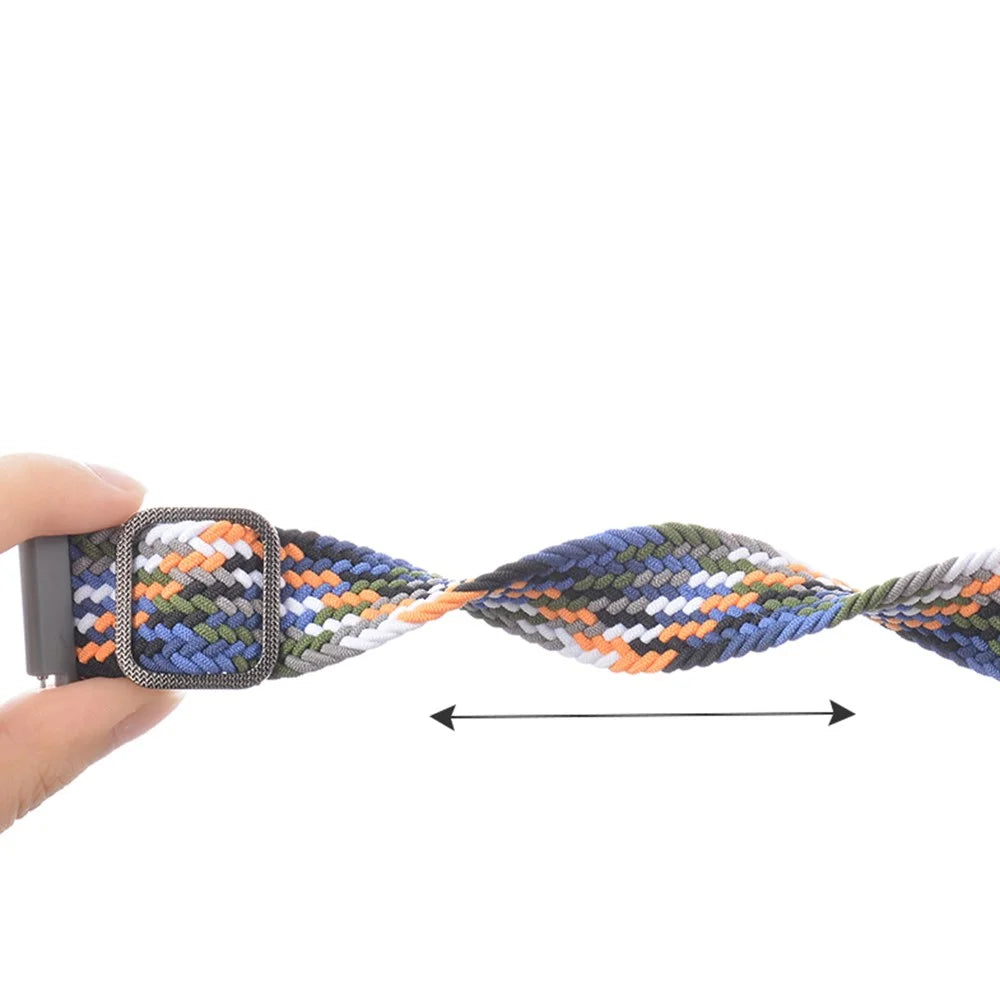 20mm Braided Rope Adjustable Watchband Replacement for Samsung Galaxy Watch Active / Active2 40mm / Watch 42mm - Denim - 4