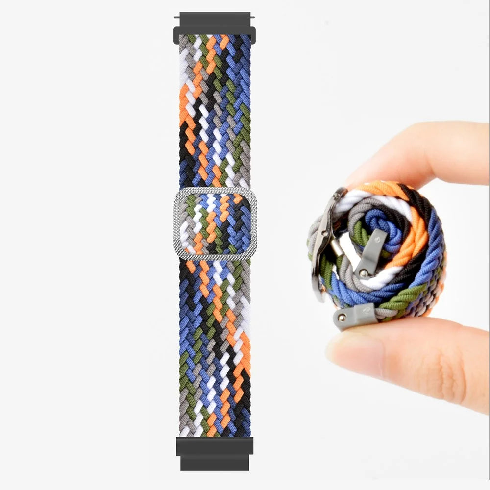 20mm Braided Rope Adjustable Watchband Replacement for Samsung Galaxy Watch Active / Active2 40mm / Watch 42mm - Denim - 6
