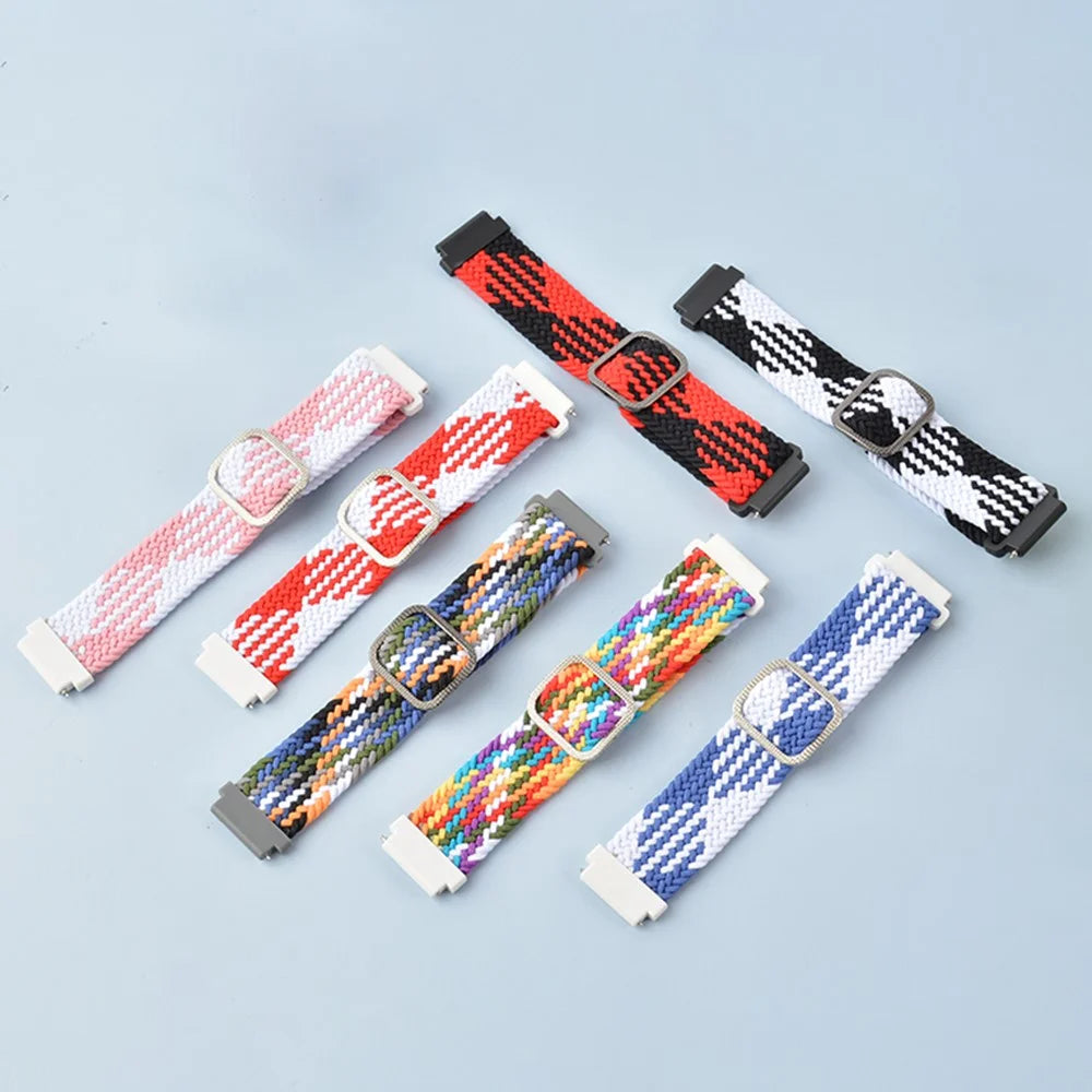 20mm Braided Rope Adjustable Watchband Replacement for Samsung Galaxy Watch Active / Active2 40mm / Watch 42mm - Denim - 7