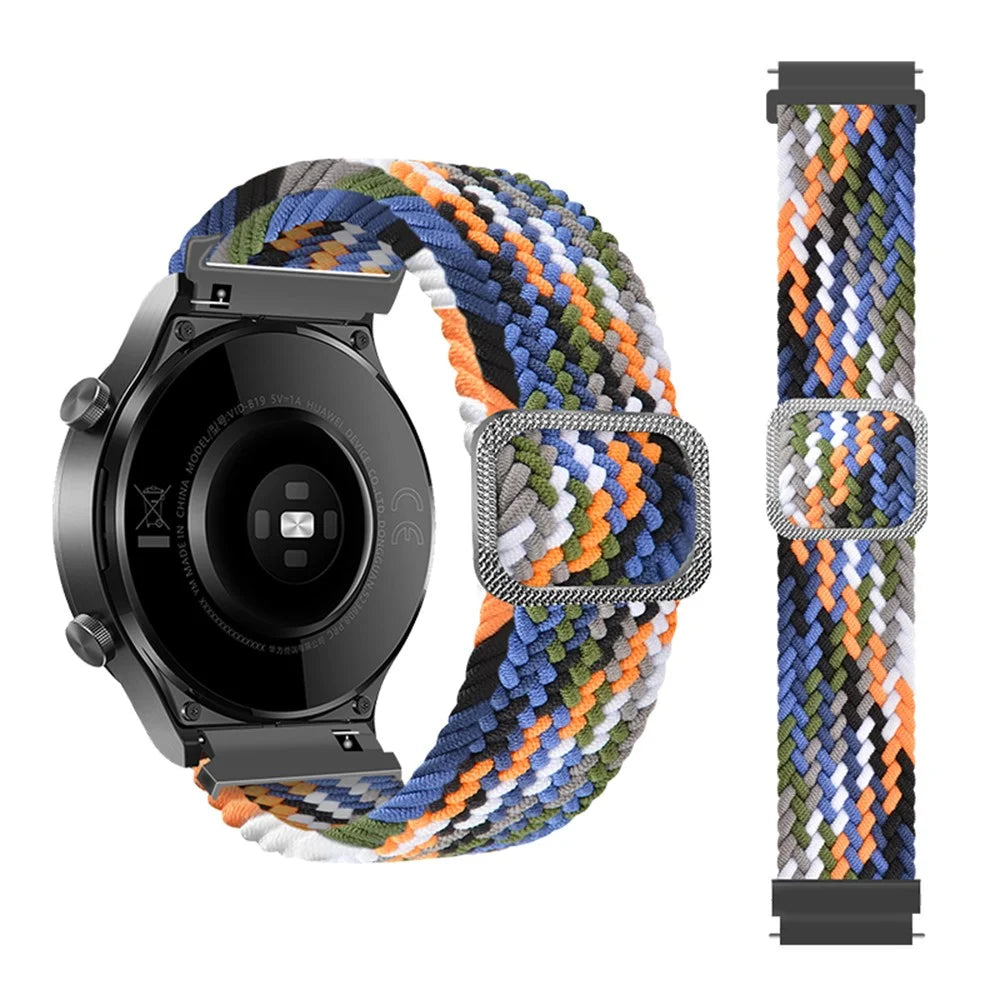22mm Braided Rope Adjustable Watchband Replacement for Samsung Gear S3 Classic/S3 Frontier/Galaxy Watch 46mm - Denim - 1