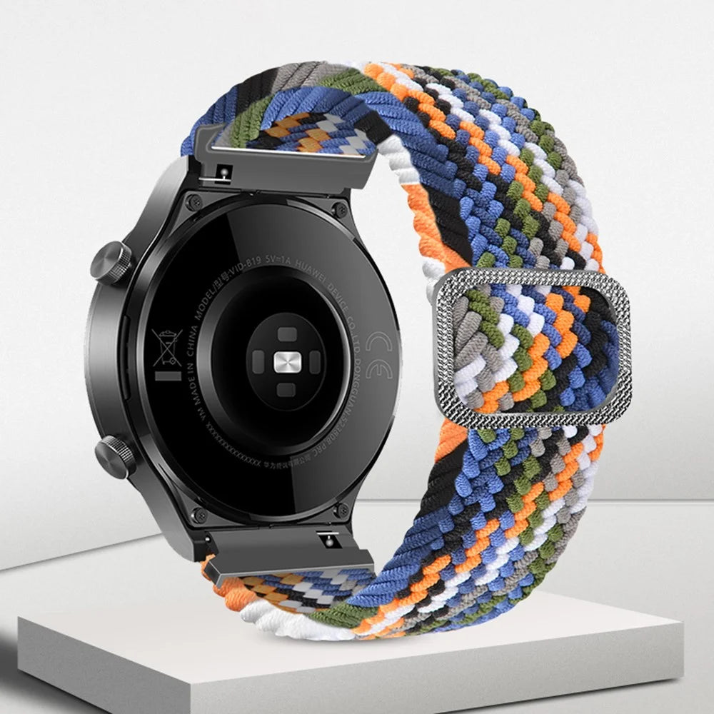 22mm Braided Rope Adjustable Watchband Replacement for Samsung Gear S3 Classic/S3 Frontier/Galaxy Watch 46mm - Denim - 2