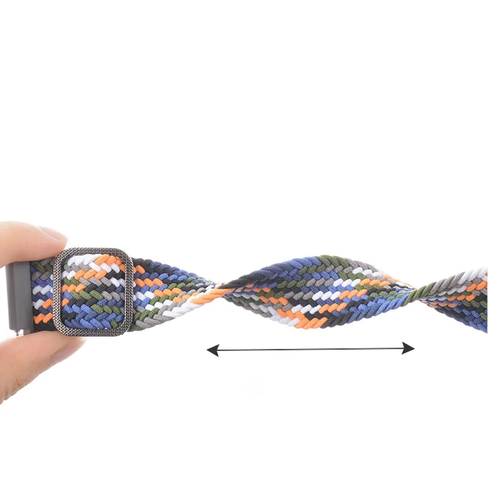 22mm Braided Rope Adjustable Watchband Replacement for Samsung Gear S3 Classic/S3 Frontier/Galaxy Watch 46mm - Denim - 4