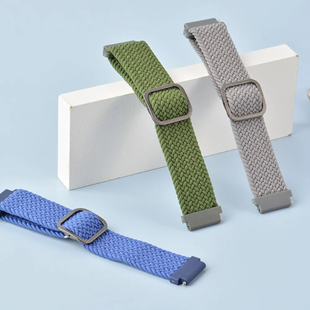 22mm Braided Rope Adjustable Watchband Replacement for Samsung Gear S3 Classic/S3 Frontier/Galaxy Watch 46mm - Denim - 6