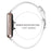 For Samsung Galaxy Fit3 Watch Band Slim Genuine Cow Leather Strap with Silver Buckle - White - 6