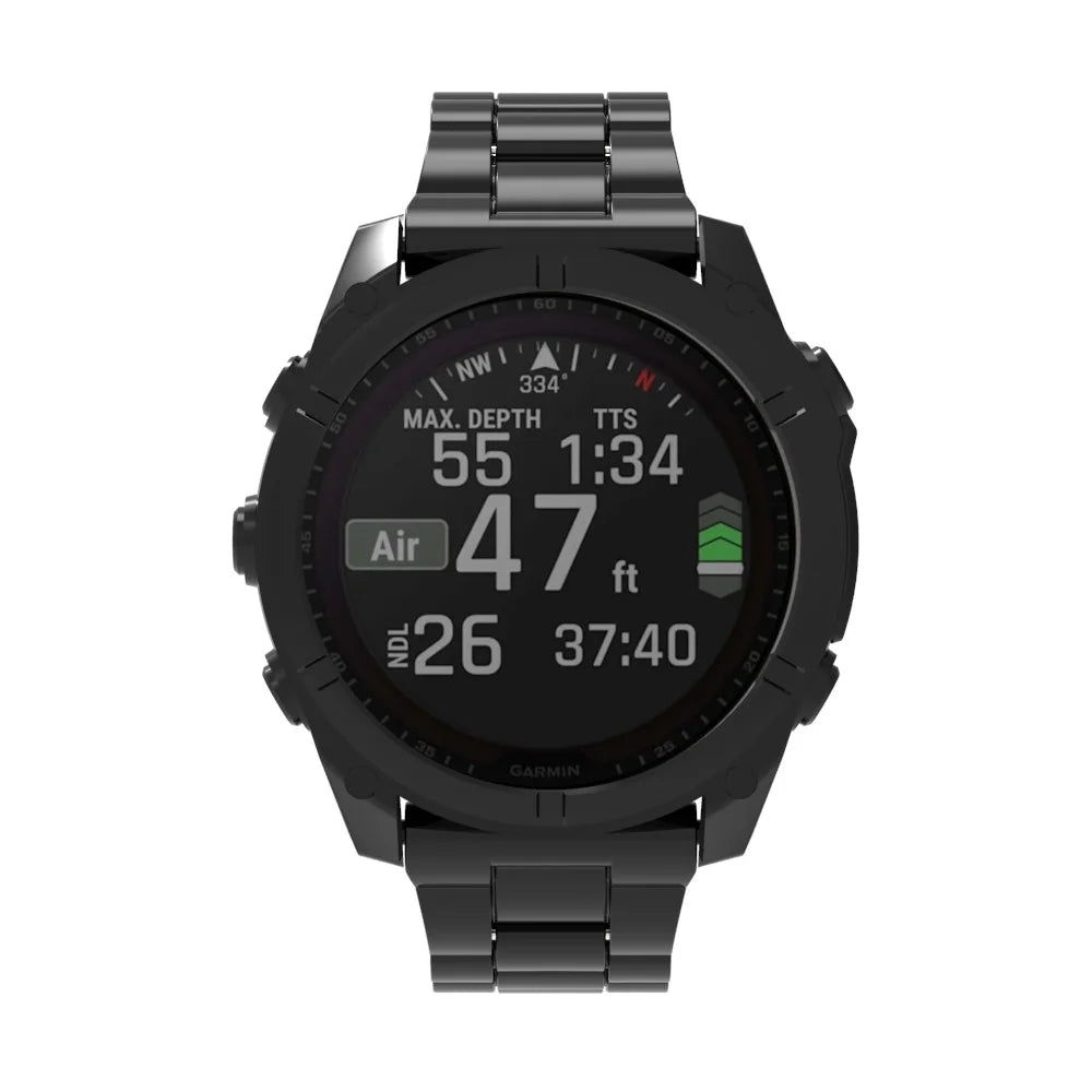 QuickFit 20mm Watch Band For Garmin Fenix 7S Pro 42mm  /  7S  /  6S Pro  /  6S Plastic Three-Bead Wrist Strap - Black - 4