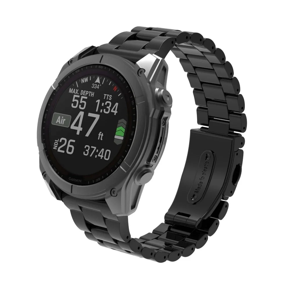 QuickFit 20mm Watch Band For Garmin Fenix 7S Pro 42mm  /  7S  /  6S Pro  /  6S Plastic Three-Bead Wrist Strap - Black - 5