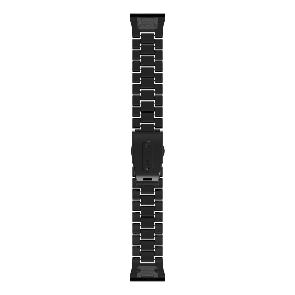 QuickFit 20mm Watch Band For Garmin Fenix 7S Pro 42mm  /  7S  /  6S Pro  /  6S Plastic Three-Bead Wrist Strap - Black - 7