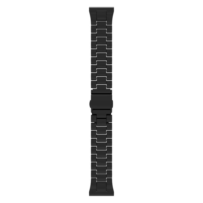 QuickFit 22mm Watch Band For Garmin Fenix 7 Pro 47mm  /  7  /  6 Pro  /  6 Plastic Three-Bead Wrist Strap - Black - 7