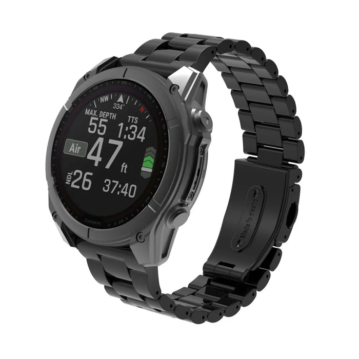 QuickFit 26mm Watch Band For Garmin Fenix 7X Pro 51mm  /  7X  /  6X Pro  /  6X Plastic Three-Bead Wrist Strap - Black - 2