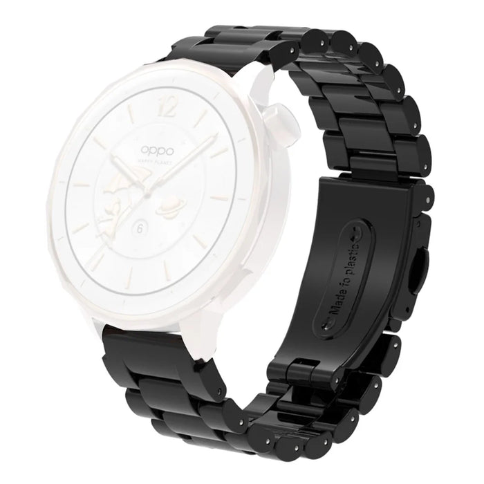 For Huawei Watch GT 5 46mm Watch Band 22mm Plastic Three-Bead Wrist Strap - Black - 1