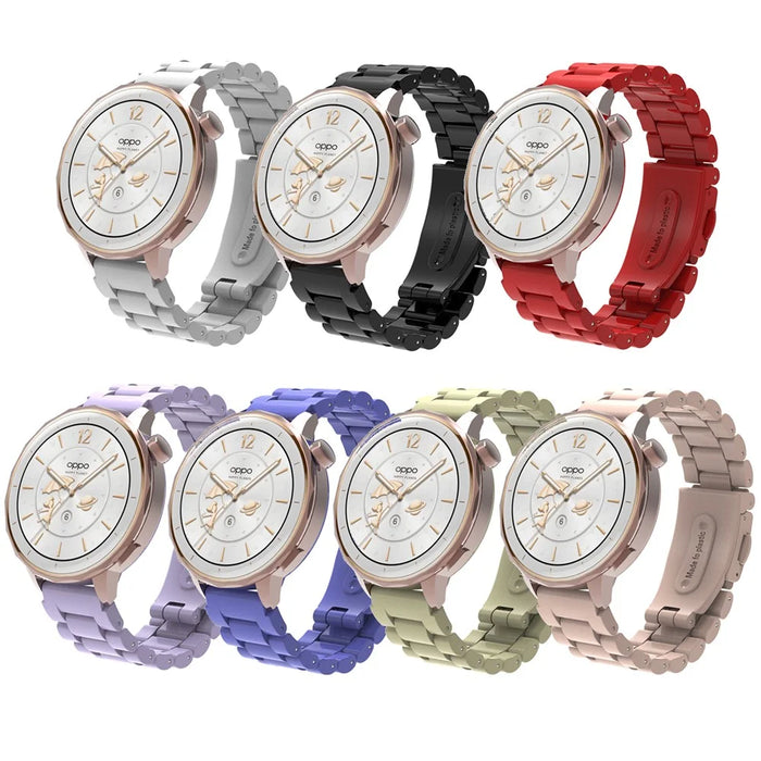 For Huawei Watch GT 5 46mm Watch Band 22mm Plastic Three-Bead Wrist Strap - Black - 7