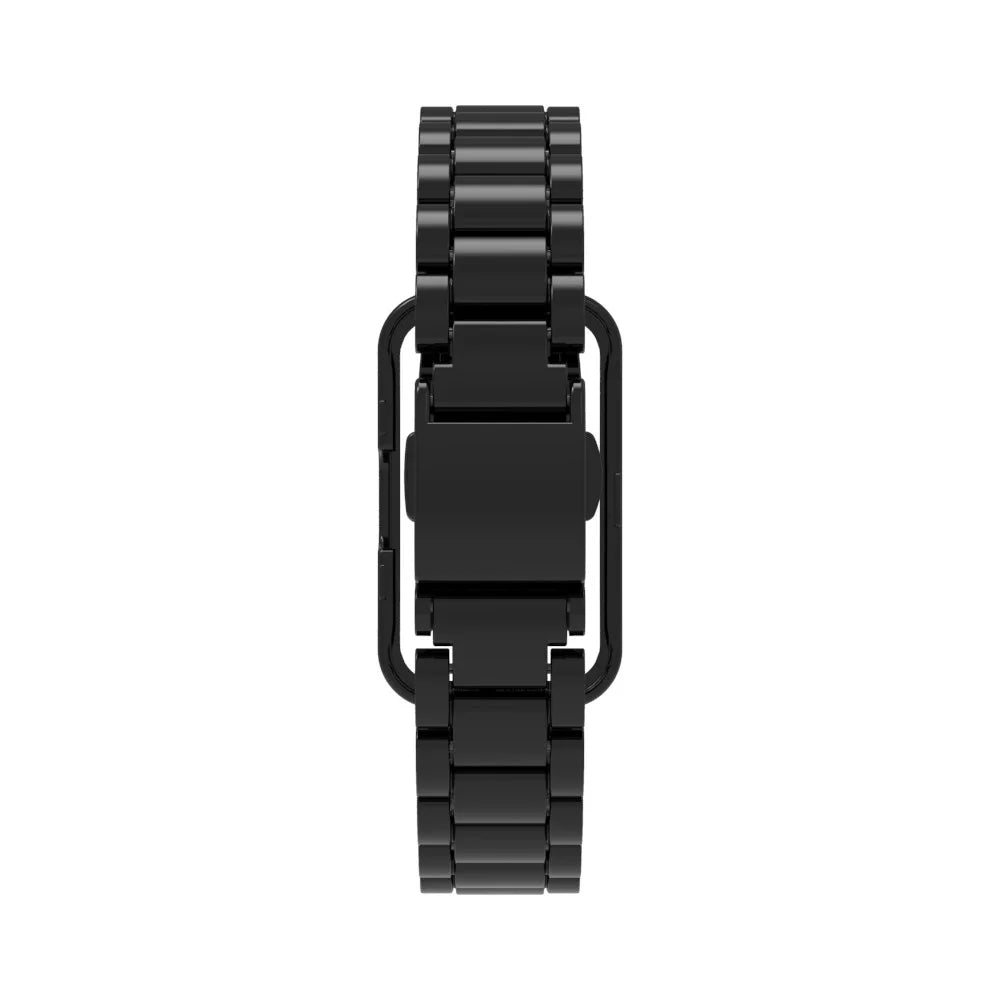 Watch Band For Huawei Band 10  /  9  /  8 Plastic Three-Bead Wrist Strap with Integrated Watch Case - Black - 4