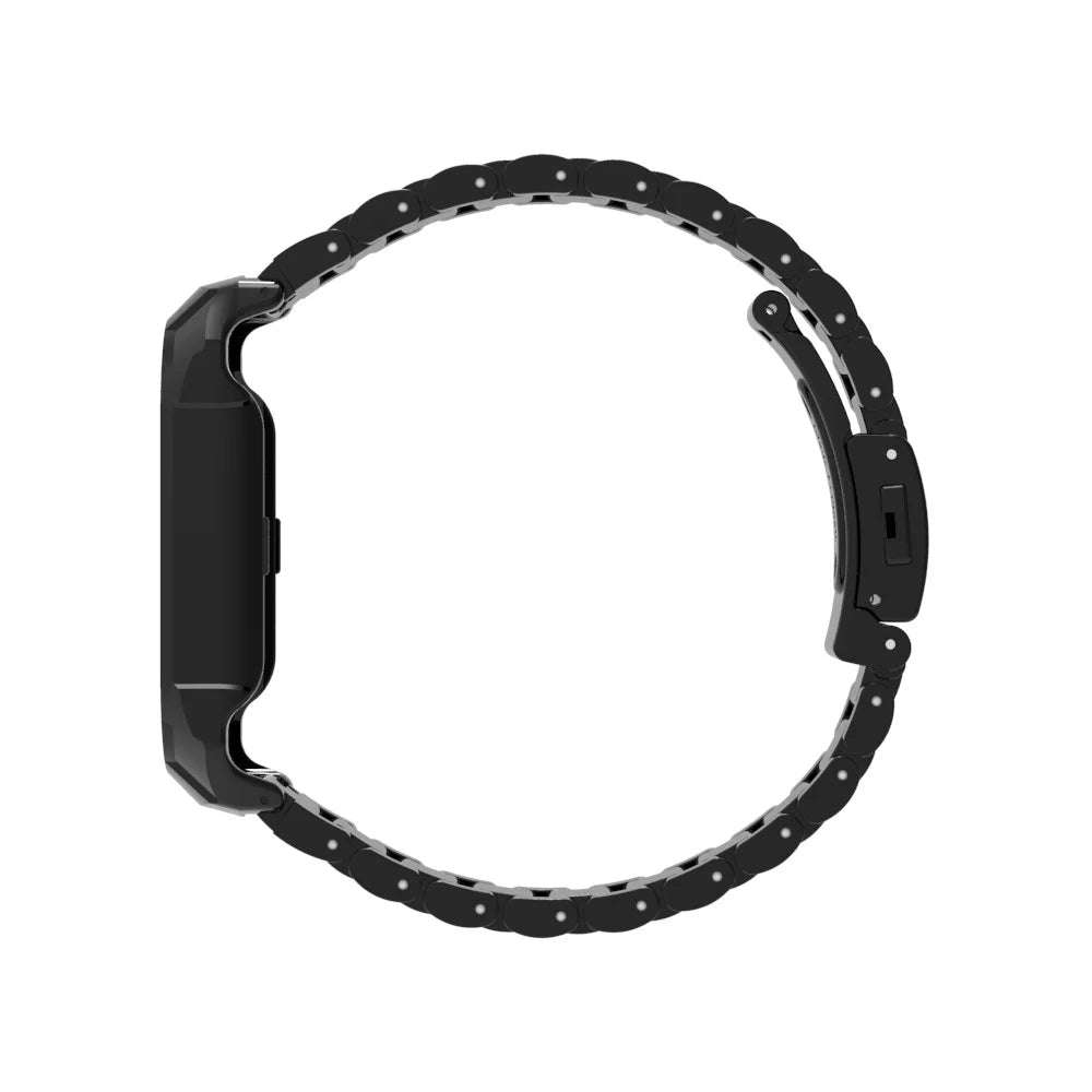 For Xiaomi Smart Band 8  /  9 NFC Watch Band Plastic Three-Bead Wrist Strap with Integrated Watch Case - Black - 4